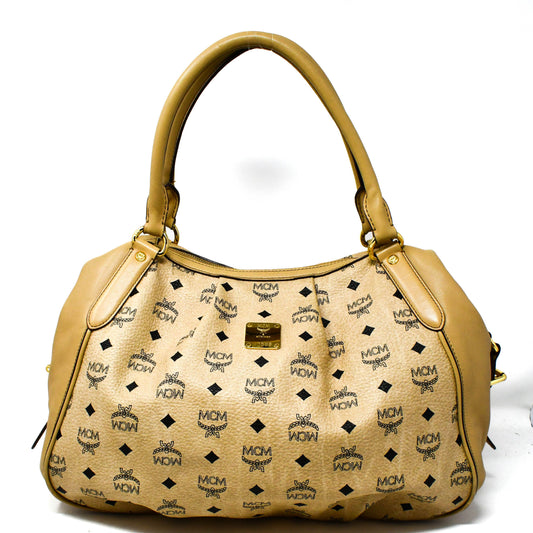 MCM - Beige Viscetos Shoulder Bag