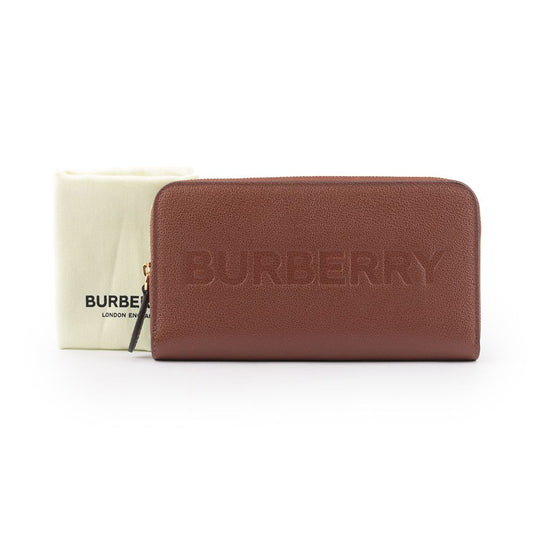 Burberry - Mahogany Elmore Logo Zipper Wallet