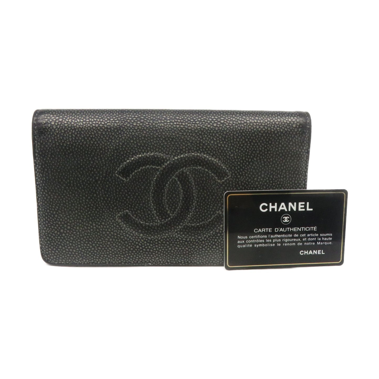 Chanel - Black Caviar Long Wallet